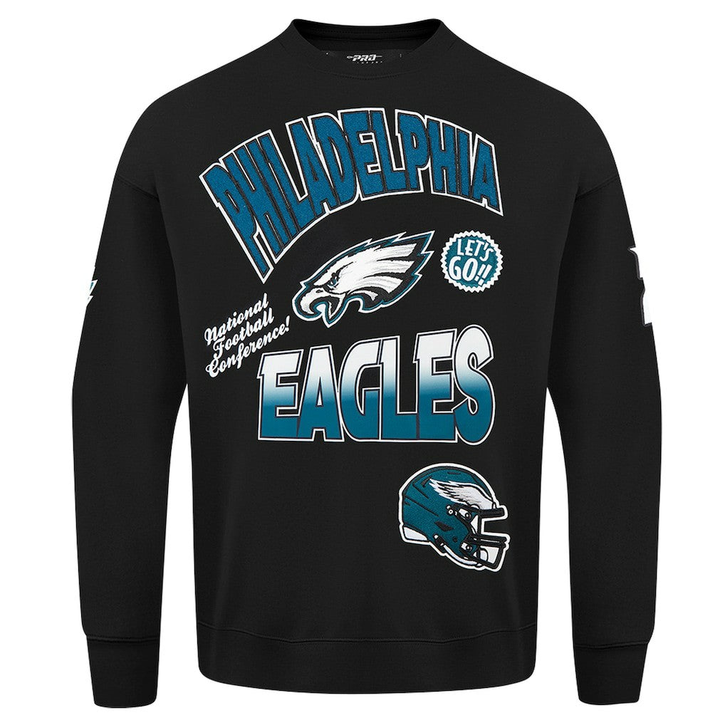 Pro Standard Turn It Up Drop Shoulder Pullover Sweatshirt - Philadelphia Eagles