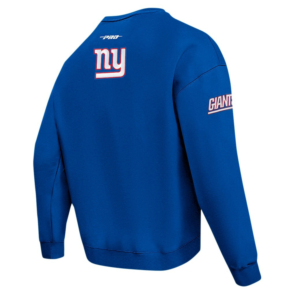 Pro Standard Turn It Up Drop Shoulder Pullover Sweatshirt - New York Giants