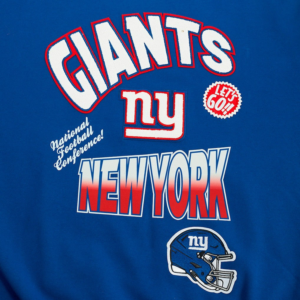 Pro Standard Turn It Up Drop Shoulder Pullover Sweatshirt - New York Giants