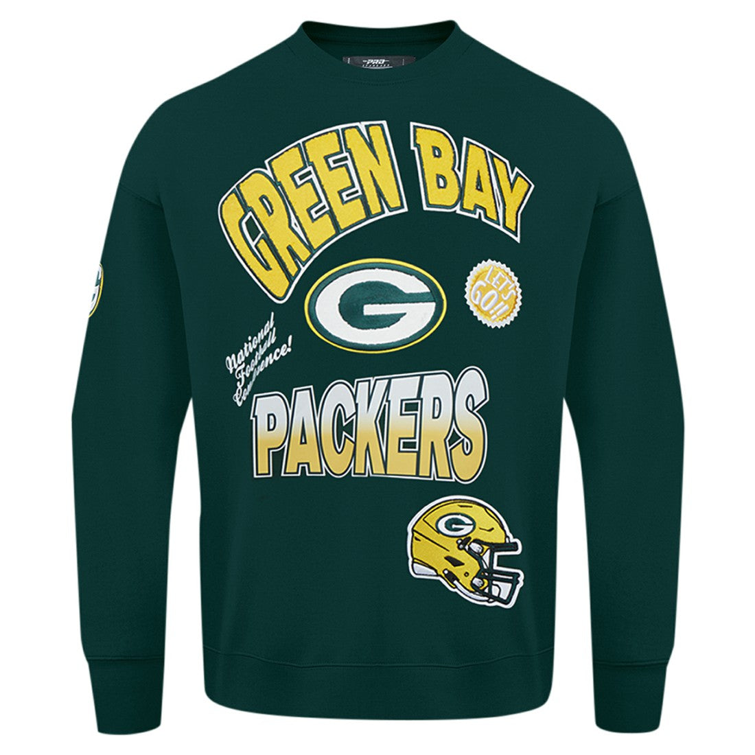 Pro Standard Turn It Up Drop Shoulder Pullover Sweatshirt - Green Bay Packers
