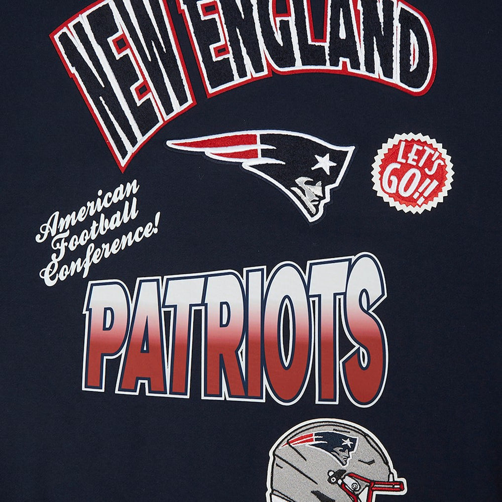 Pro Standard Turn It Up Drop Shoulder Pullover Sweatshirt - New England Patriots