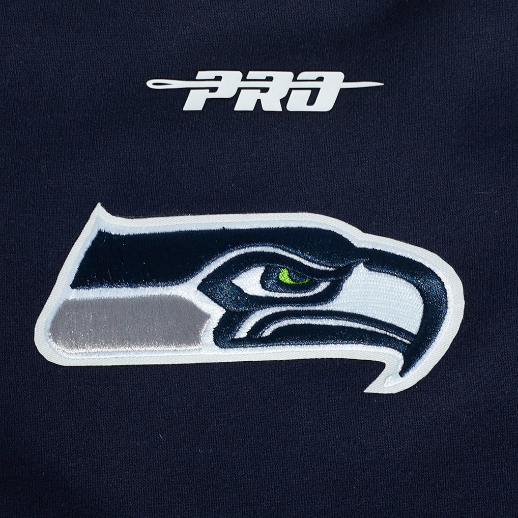 Pro Standard Turn It Up Drop Shoulder Pullover Sweatshirt - Seattle Seahawks