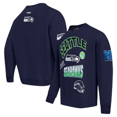 Pro Standard Turn It Up Drop Shoulder Pullover Sweatshirt - Seattle Seahawks