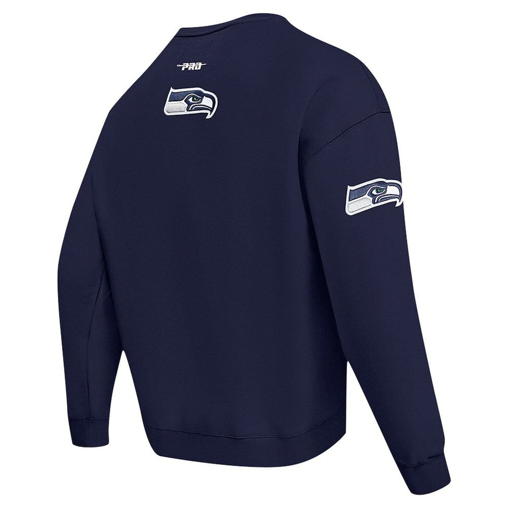 Pro Standard Turn It Up Drop Shoulder Pullover Sweatshirt - Seattle Seahawks