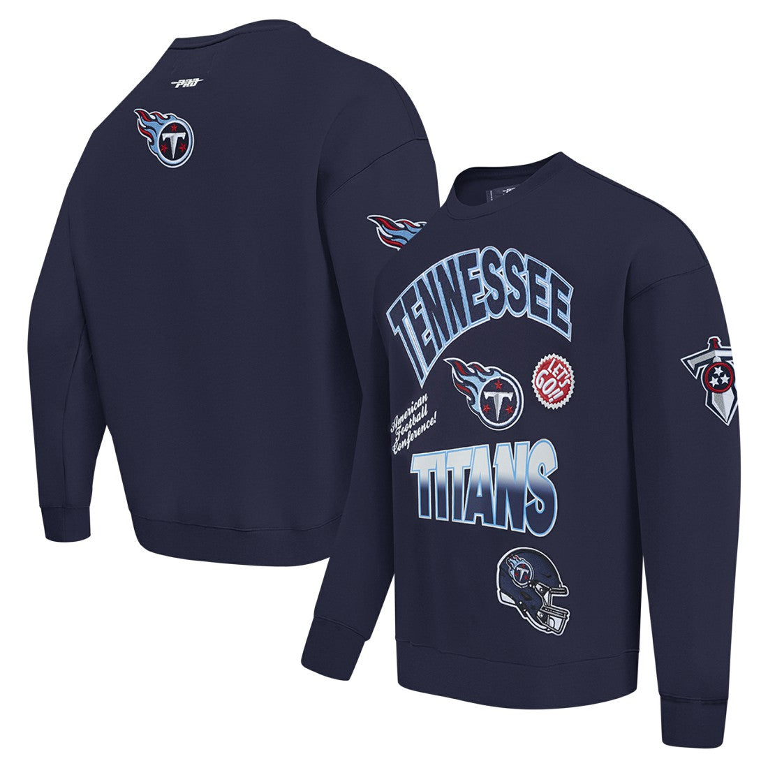 Pro Standard Turn It Up Drop Shoulder Pullover Sweatshirt - Tennessee Titans