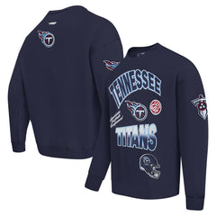 Pro Standard Turn It Up Drop Shoulder Pullover Sweatshirt - Tennessee Titans