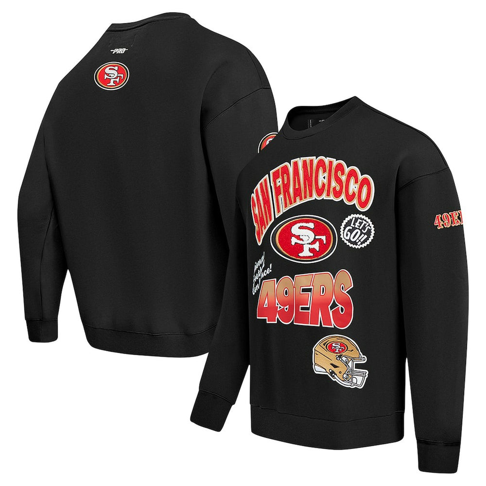 Pro Standard Turn It Up Drop Shoulder Pullover Sweatshirt - San Francisco 49ers