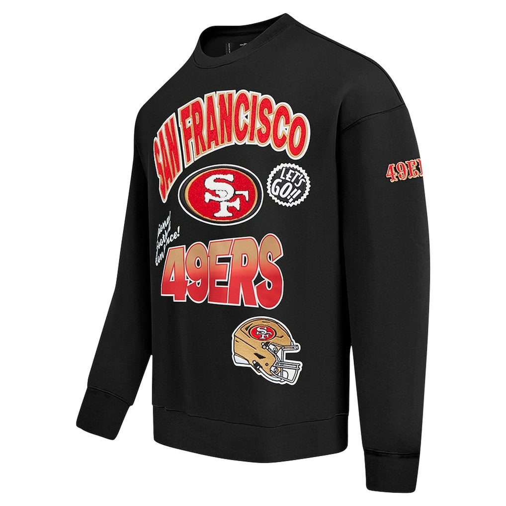 Pro Standard Turn It Up Drop Shoulder Pullover Sweatshirt - San Francisco 49ers