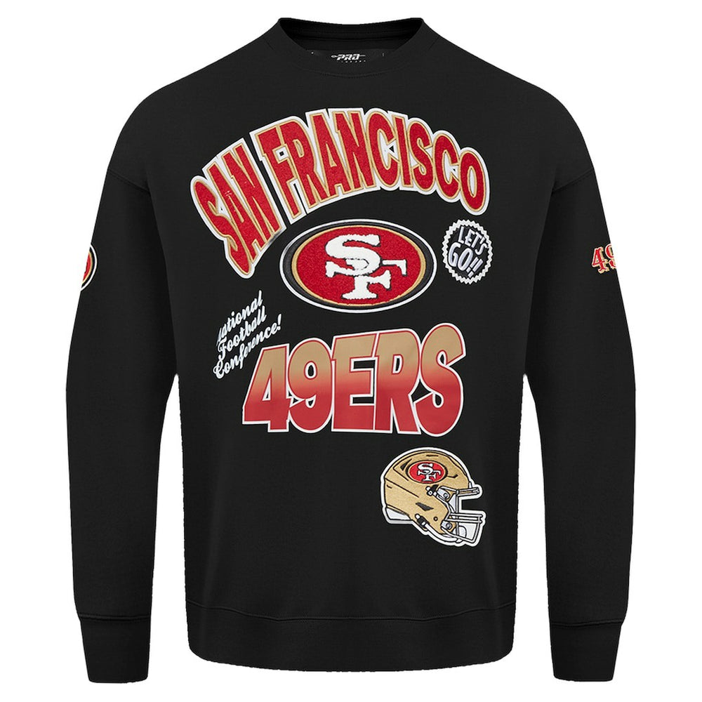 Pro Standard Turn It Up Drop Shoulder Pullover Sweatshirt - San Francisco 49ers