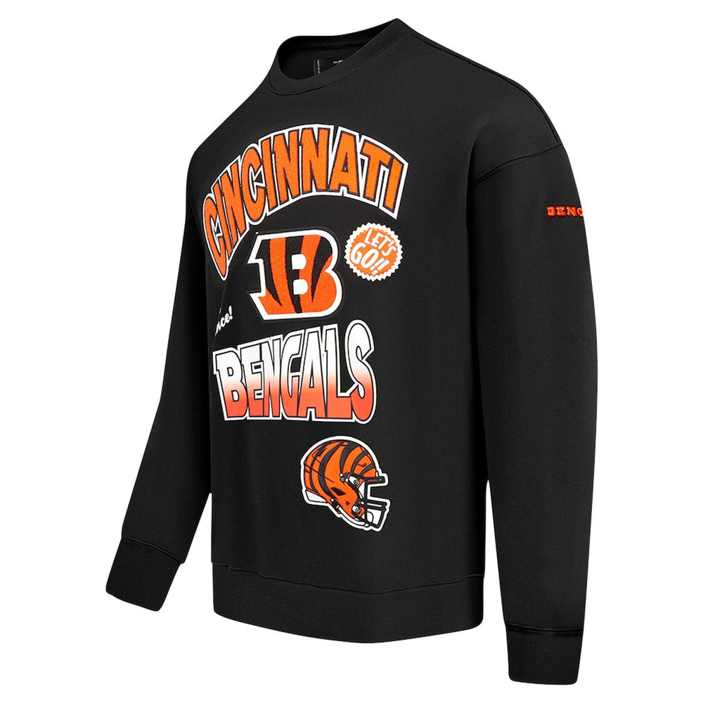 Pro Standard Turn It Up Drop Shoulder Pullover Sweatshirt - Cincinnati Bengals
