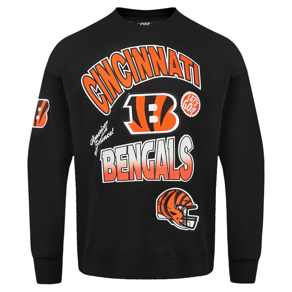 Pro Standard Turn It Up Drop Shoulder Pullover Sweatshirt - Cincinnati Bengals