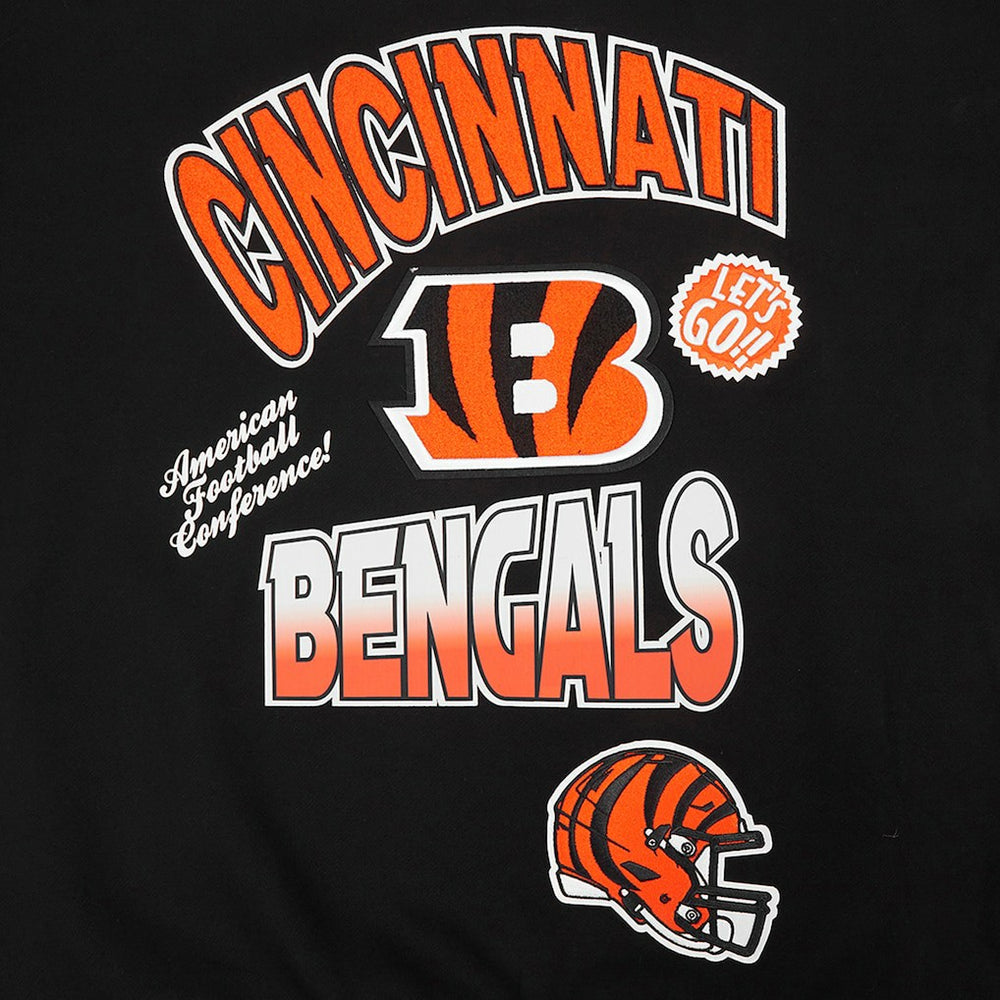 Pro Standard Turn It Up Drop Shoulder Pullover Sweatshirt - Cincinnati Bengals