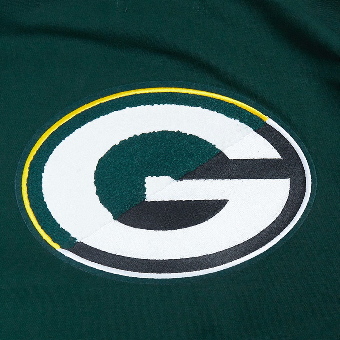 Pro Standard Split Logo Double Knit Full-Zip Hoodie - Green Bay Packers