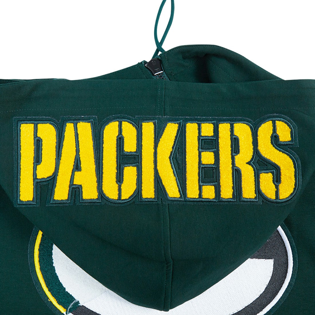Pro Standard Split Logo Double Knit Full-Zip Hoodie - Green Bay Packers