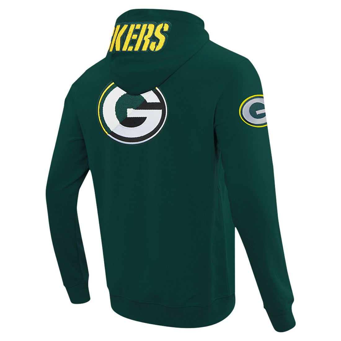 Pro Standard Split Logo Double Knit Full-Zip Hoodie - Green Bay Packers