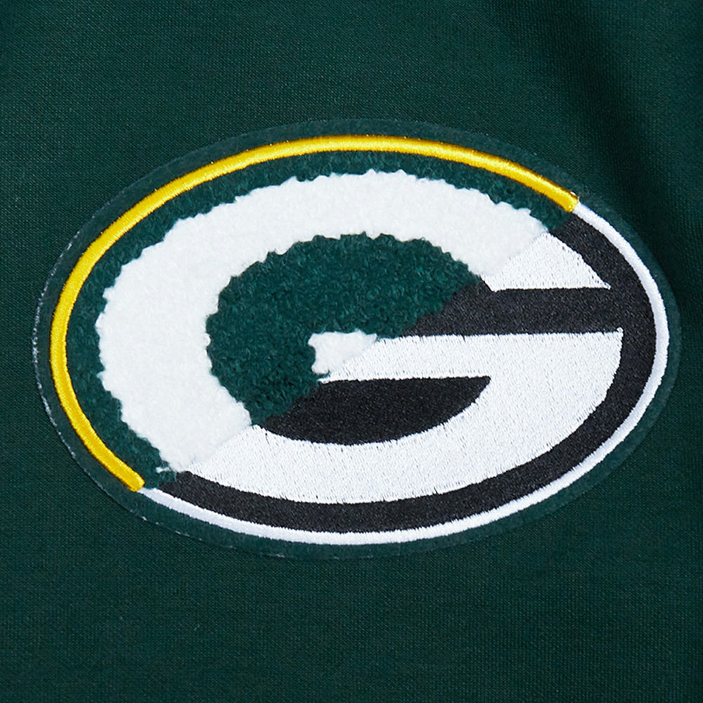 Pro Standard Split Logo Double Knit Full-Zip Hoodie - Green Bay Packers