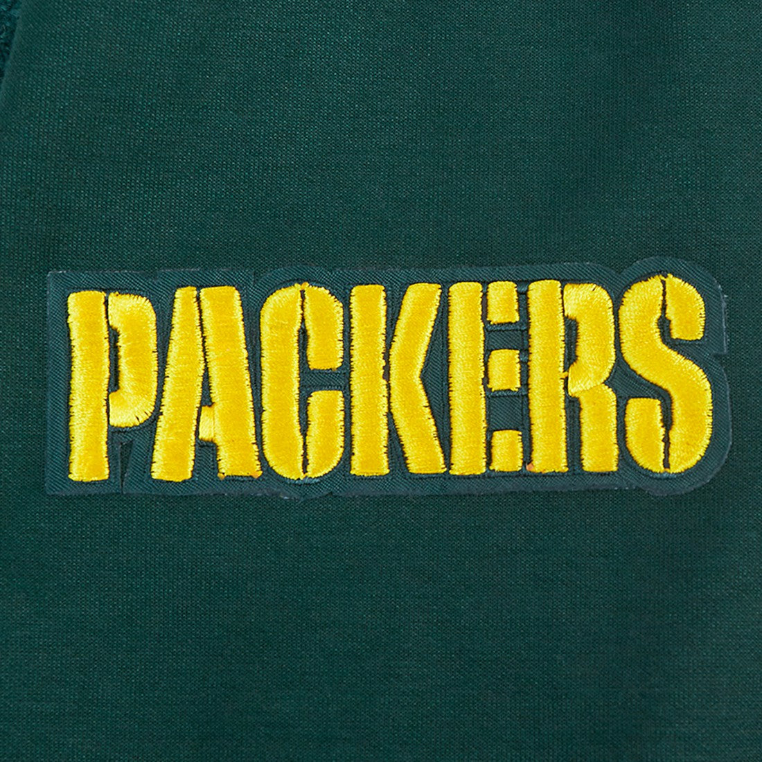 Pro Standard Split Logo Double Knit Full-Zip Hoodie - Green Bay Packers