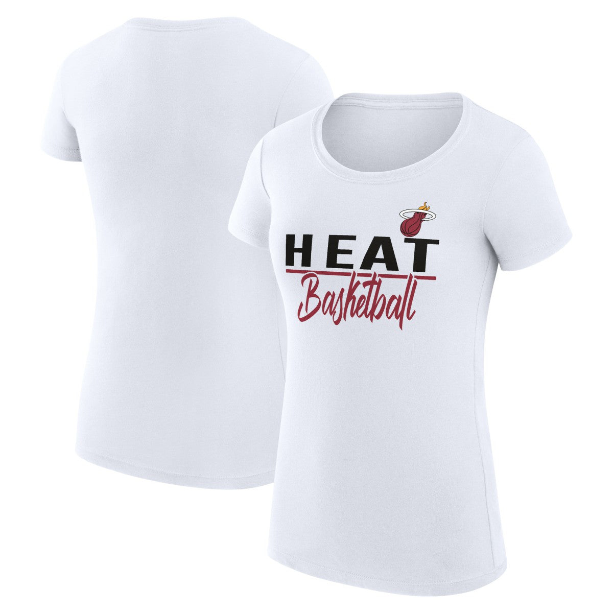 NBA Miami Heat G-III 4Her by Carl Banks Women's Super-Slim Fit Lightweight Team Sport V-Neck T-Shirt