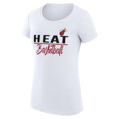 NBA Miami Heat G-III 4Her by Carl Banks Women's Super-Slim Fit Lightweight Team Sport V-Neck T-Shirt