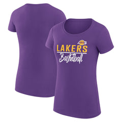 NBA Los Angeles Lakers G-III 4Her by Carl Banks Women's Super-Slim Fit Lightweight Team Sport V-Neck T-Shirt