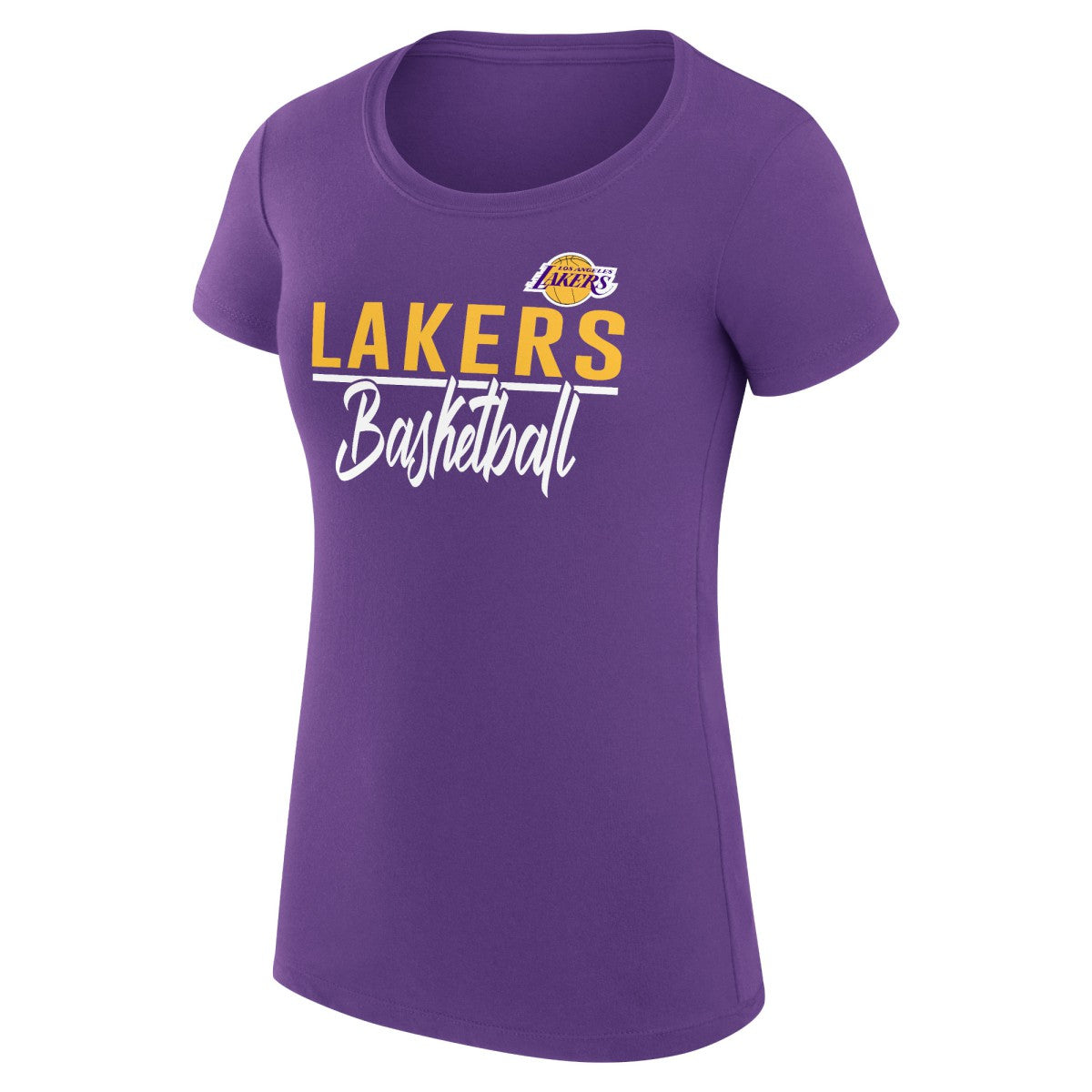 NBA Los Angeles Lakers G-III 4Her by Carl Banks Women's Super-Slim Fit Lightweight Team Sport V-Neck T-Shirt