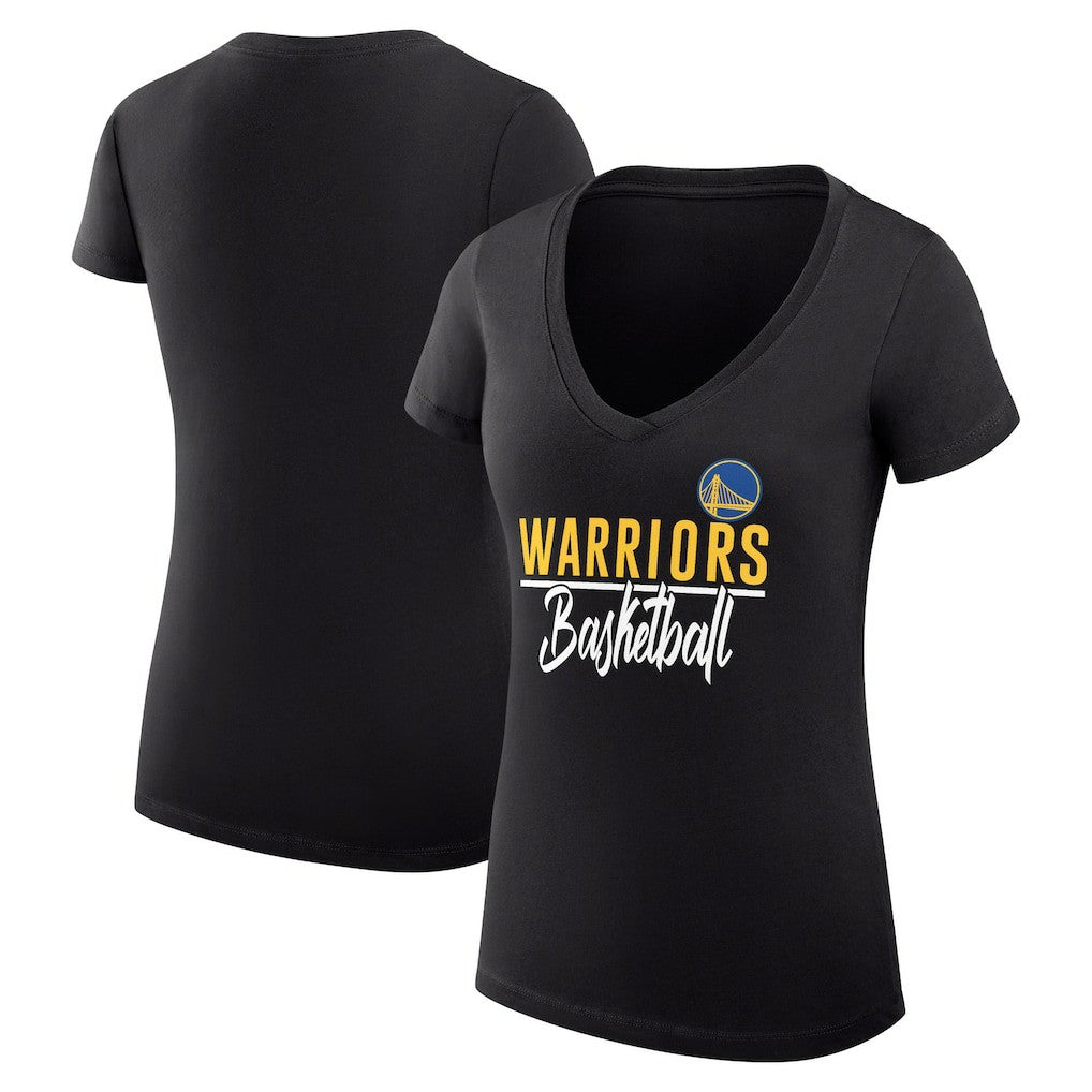 NBA Golden State Warriors G-III 4Her by Carl Banks Women's Super-Slim Fit Lightweight Team Sport V-Neck T-Shirt sale
