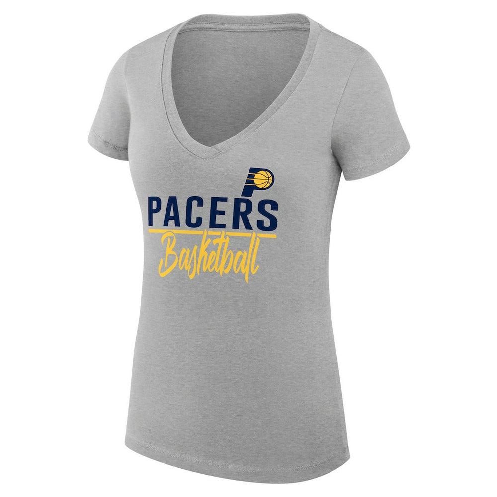 NBA Indiana Pacers G-III 4Her by Carl Banks Women's Super-Slim Fit Lightweight Team Sport V-Neck T-Shirt