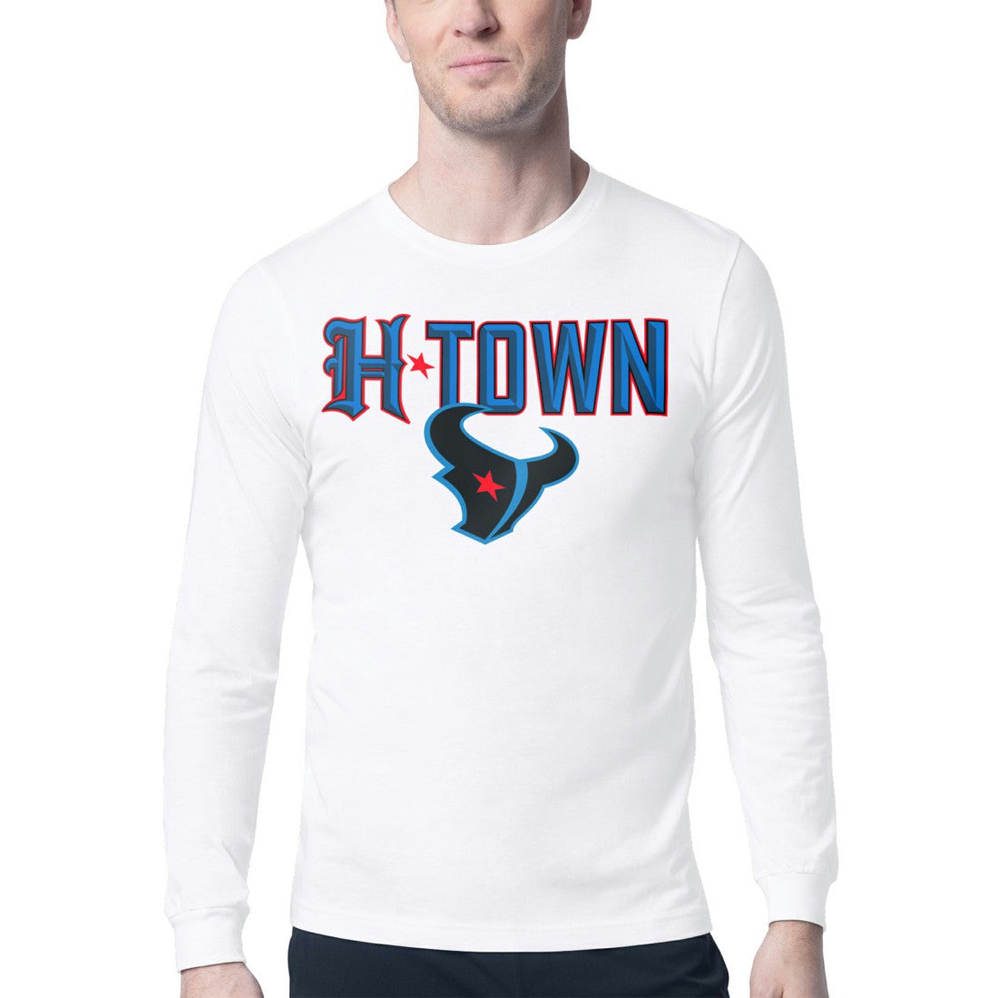 Starter H-Town Graphic Long Sleeve T-Shirt - Houston Texans