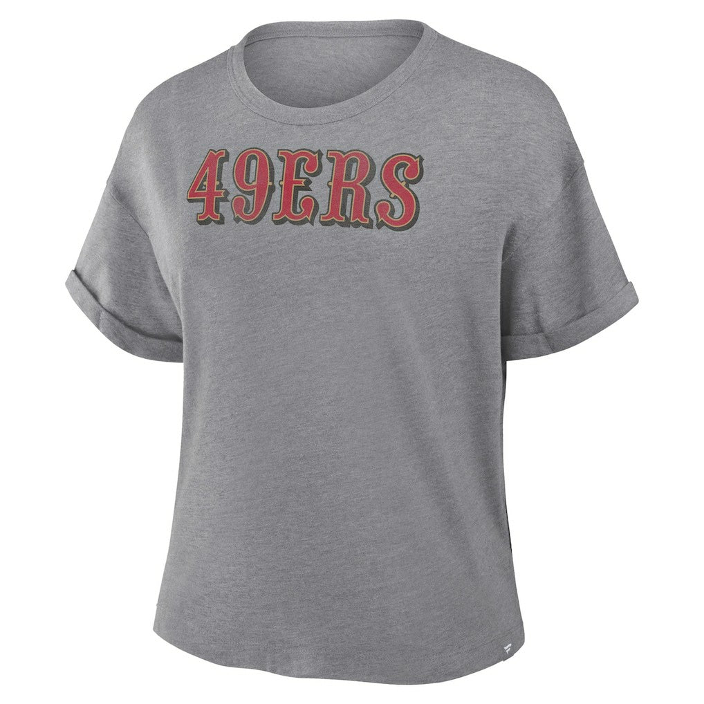 Women's Swing Pass Tri-Blend Boxy T-Shirt - San Francisco 49ers