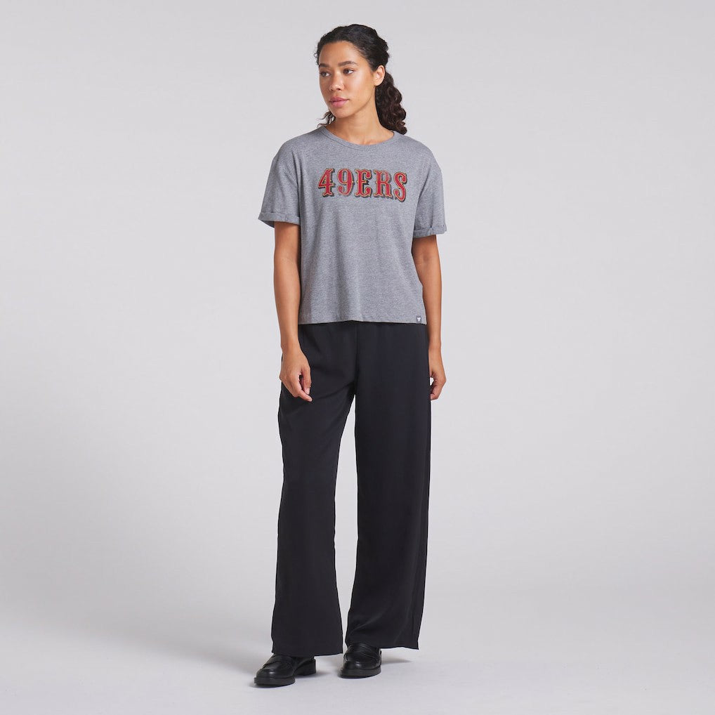 Women's Swing Pass Tri-Blend Boxy T-Shirt - San Francisco 49ers
