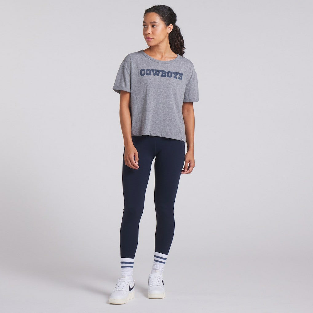 Women's Swing Pass Tri-Blend Boxy T-Shirt - Dallas Cowboys