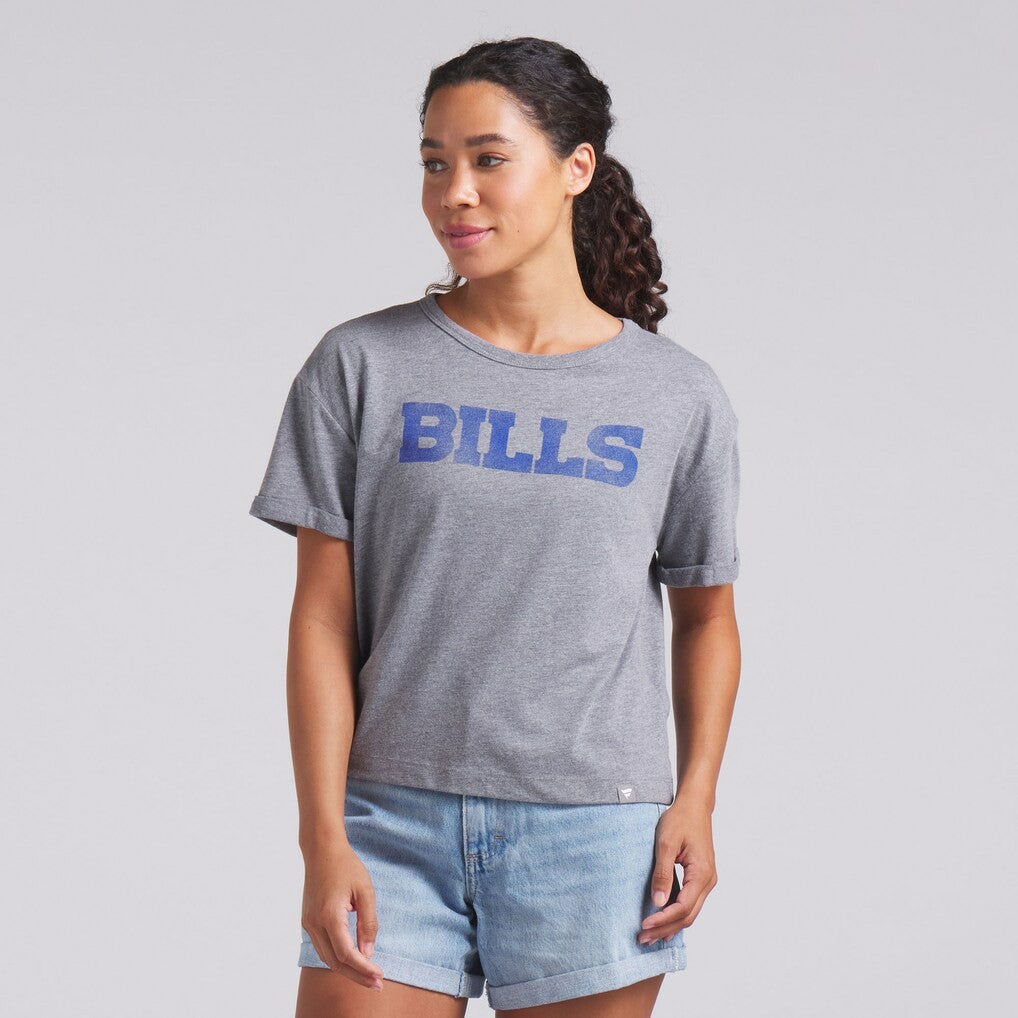 Women's Swing Pass Tri-Blend Boxy T-Shirt - Buffalo Bills