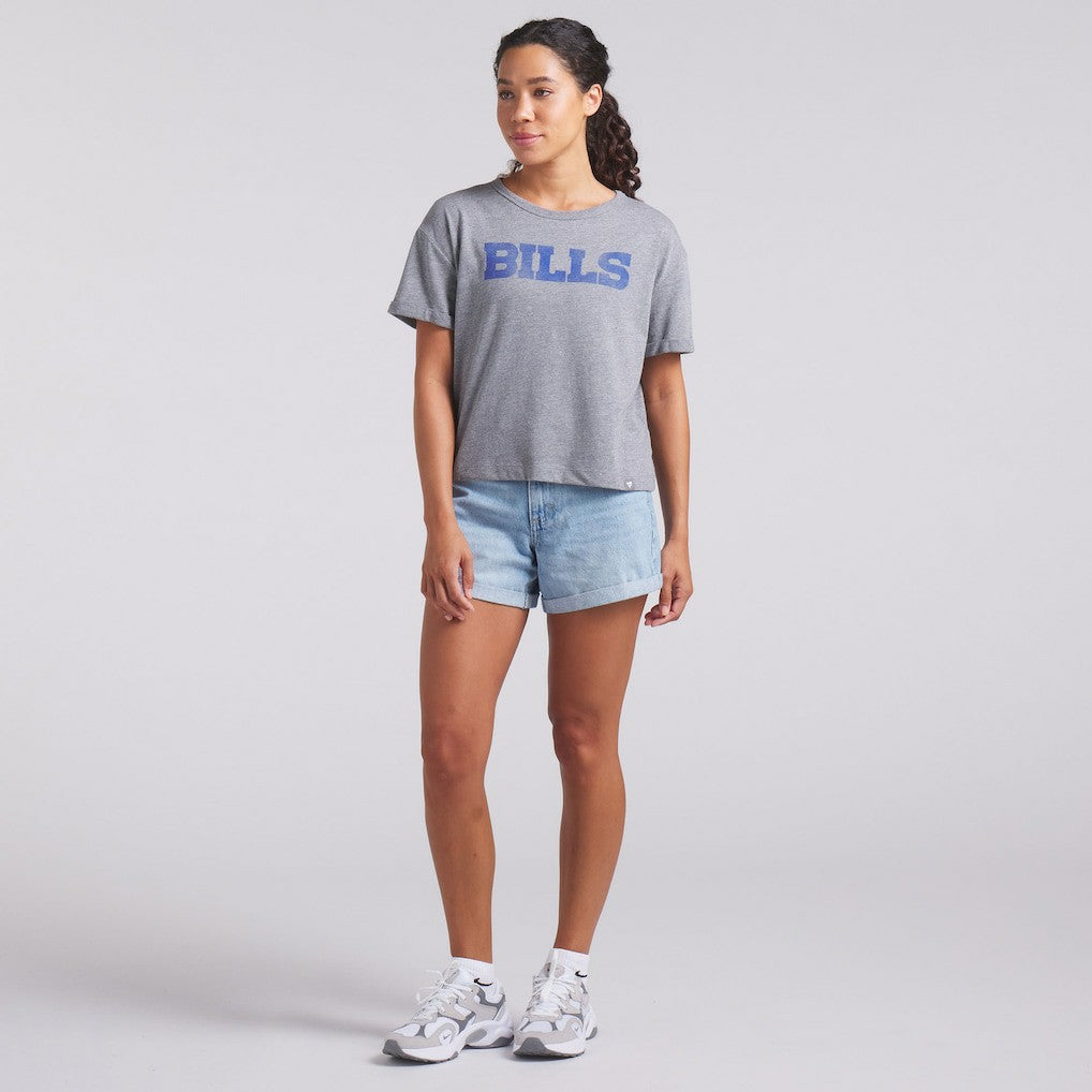 Women's Swing Pass Tri-Blend Boxy T-Shirt - Buffalo Bills