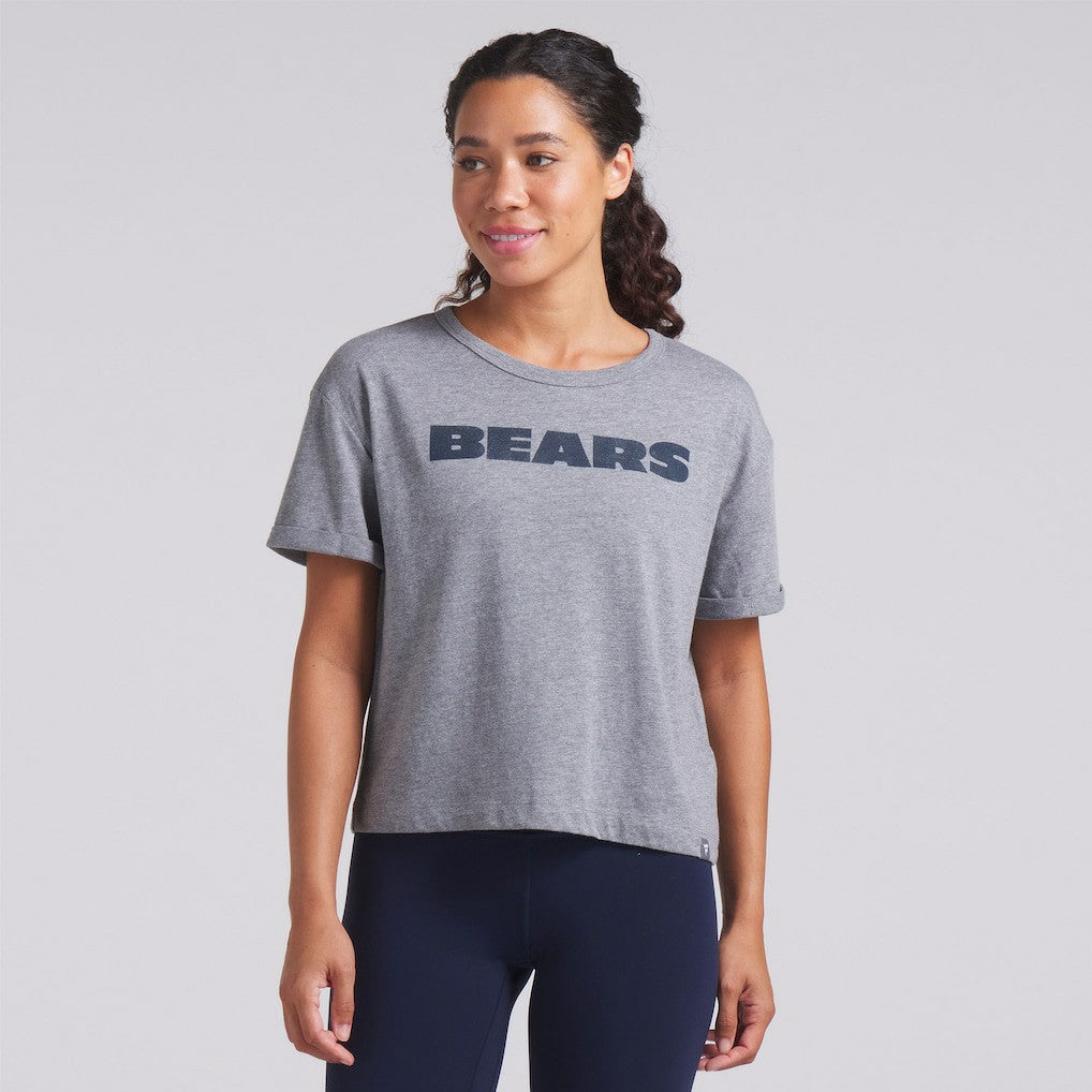 Women's Swing Pass Tri-Blend Boxy T-Shirt - Chicago Bears