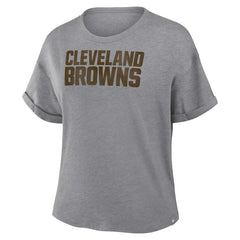 Women's Swing Pass Tri-Blend Boxy T-Shirt - Cleveland Browns