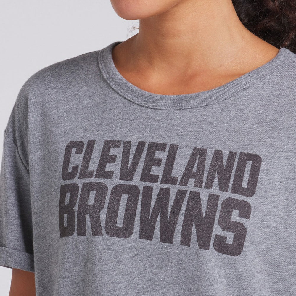 Women's Swing Pass Tri-Blend Boxy T-Shirt - Cleveland Browns