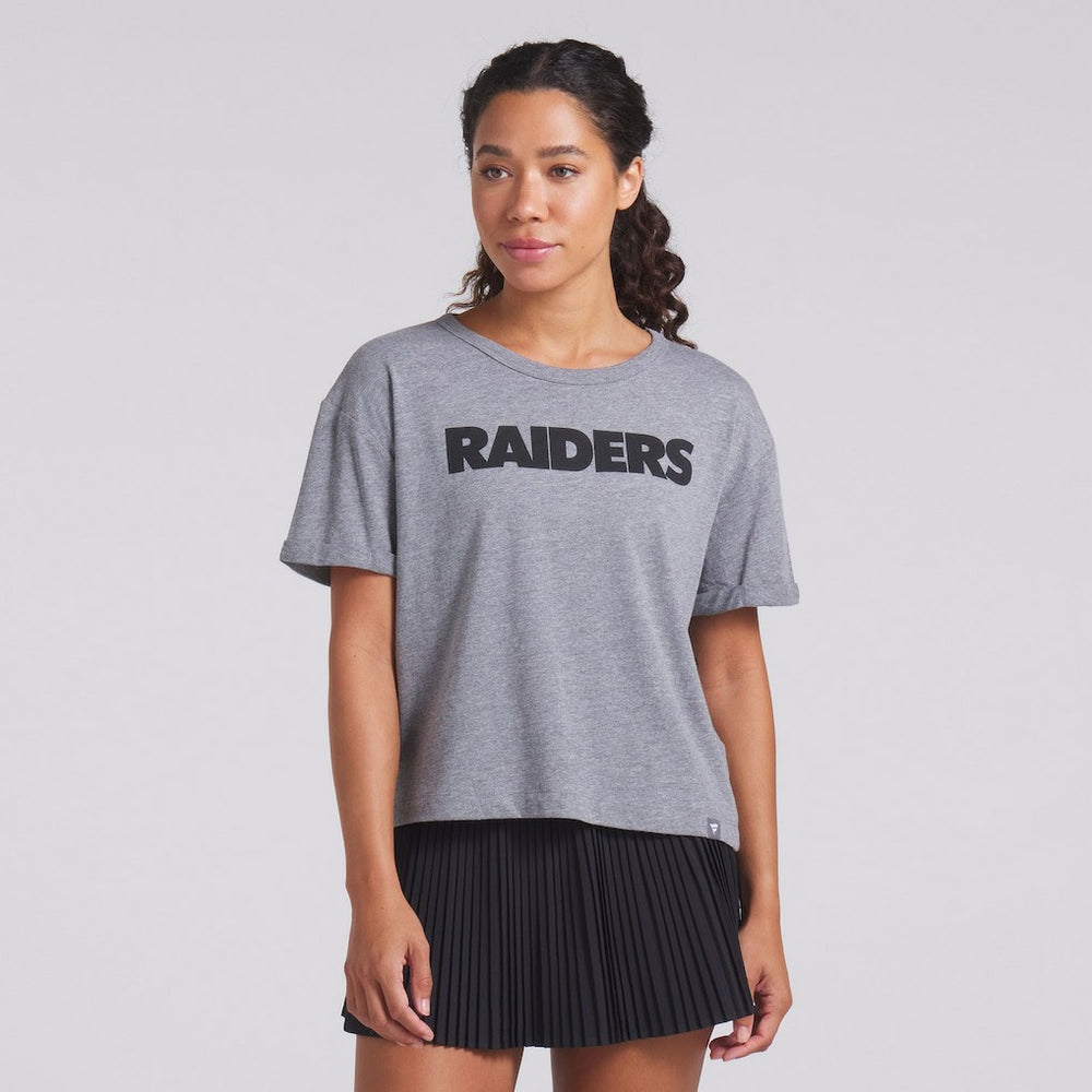 Women's Swing Pass Tri-Blend Boxy T-Shirt - Las Vegas Raiders