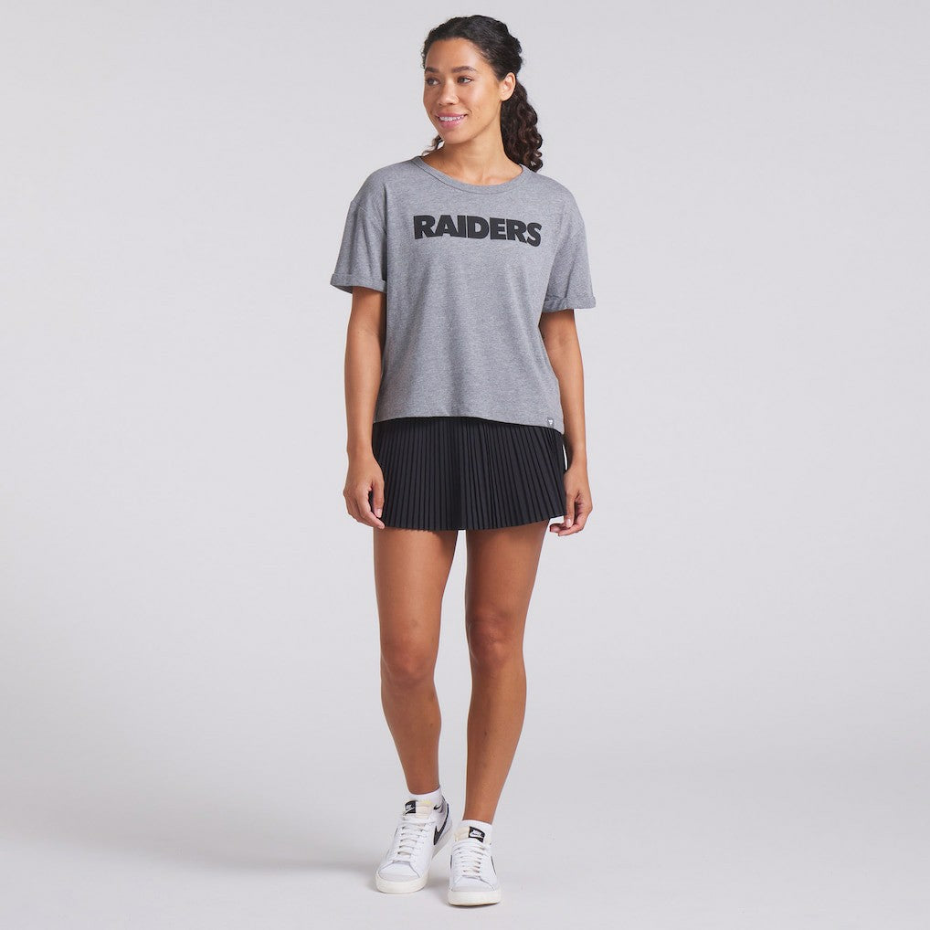 Women's Swing Pass Tri-Blend Boxy T-Shirt - Las Vegas Raiders