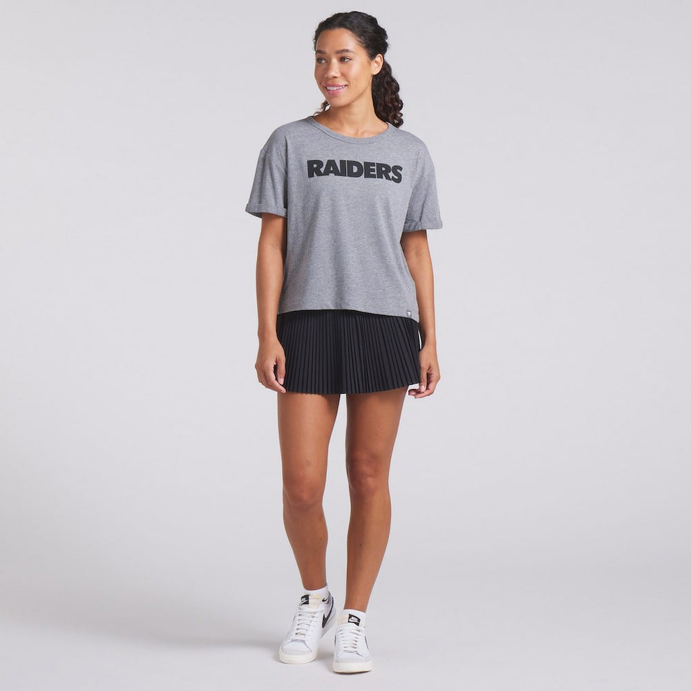 Women's Swing Pass Tri-Blend Boxy T-Shirt - Las Vegas Raiders