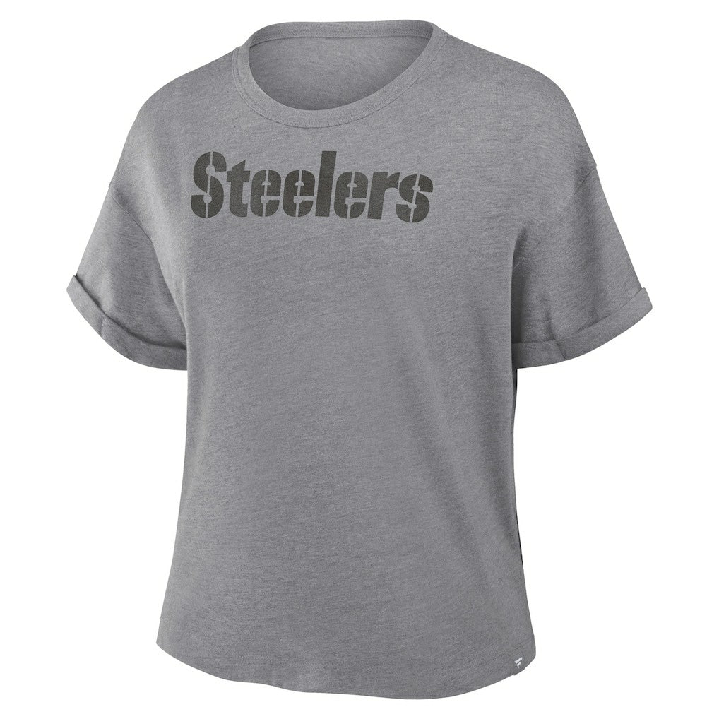 Women's Swing Pass Tri-Blend Boxy T-Shirt - Pittsburgh Steelers