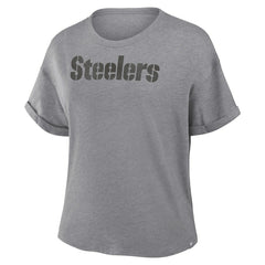 Women's Swing Pass Tri-Blend Boxy T-Shirt - Pittsburgh Steelers