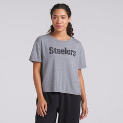 Women's Swing Pass Tri-Blend Boxy T-Shirt - Pittsburgh Steelers