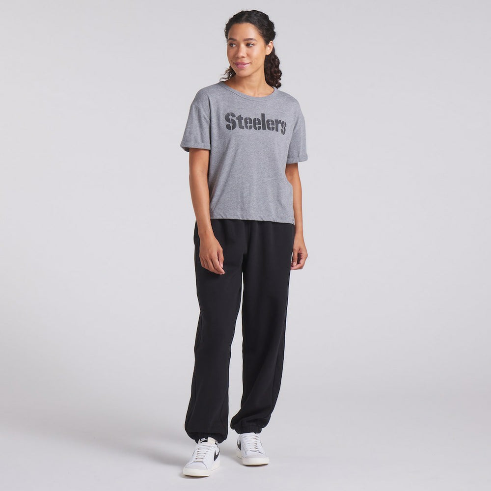 Women's Swing Pass Tri-Blend Boxy T-Shirt - Pittsburgh Steelers