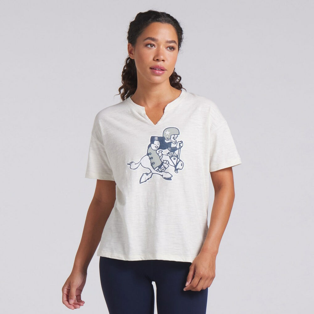 Women's Trick Play Slub Boxy T-Shirt - Dallas Cowboys