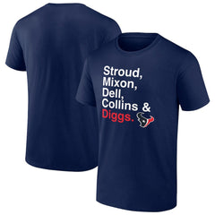 Stroud, Mixon, Dell, Collins & Diggs T-Shirt - Houston Texans