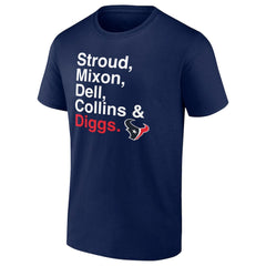 Stroud, Mixon, Dell, Collins & Diggs T-Shirt - Houston Texans
