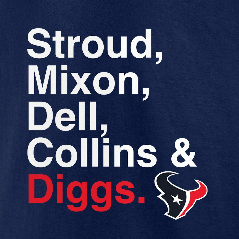 Stroud, Mixon, Dell, Collins & Diggs T-Shirt - Houston Texans