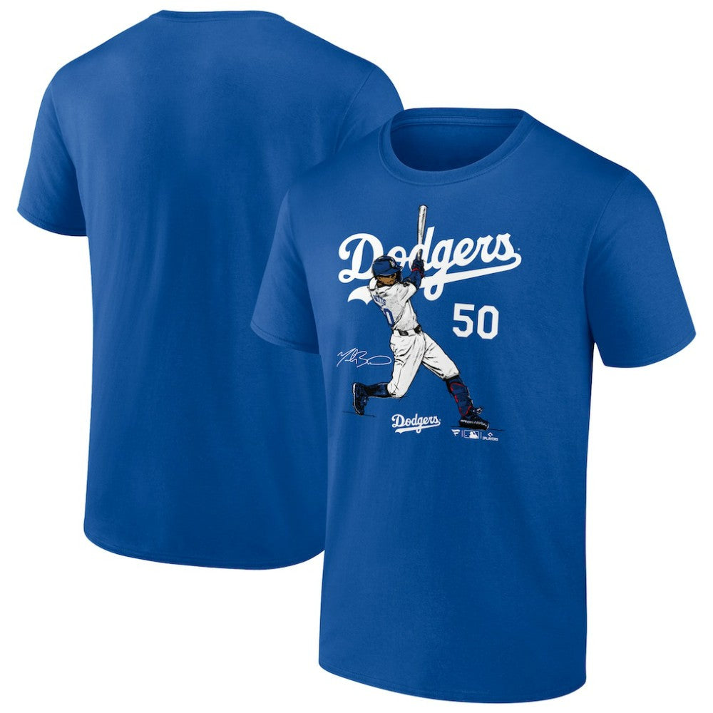 MLB Mookie Betts Los Angeles Dodgers Player Swing T-Shirt