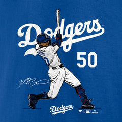 MLB Mookie Betts Los Angeles Dodgers Player Swing T-Shirt