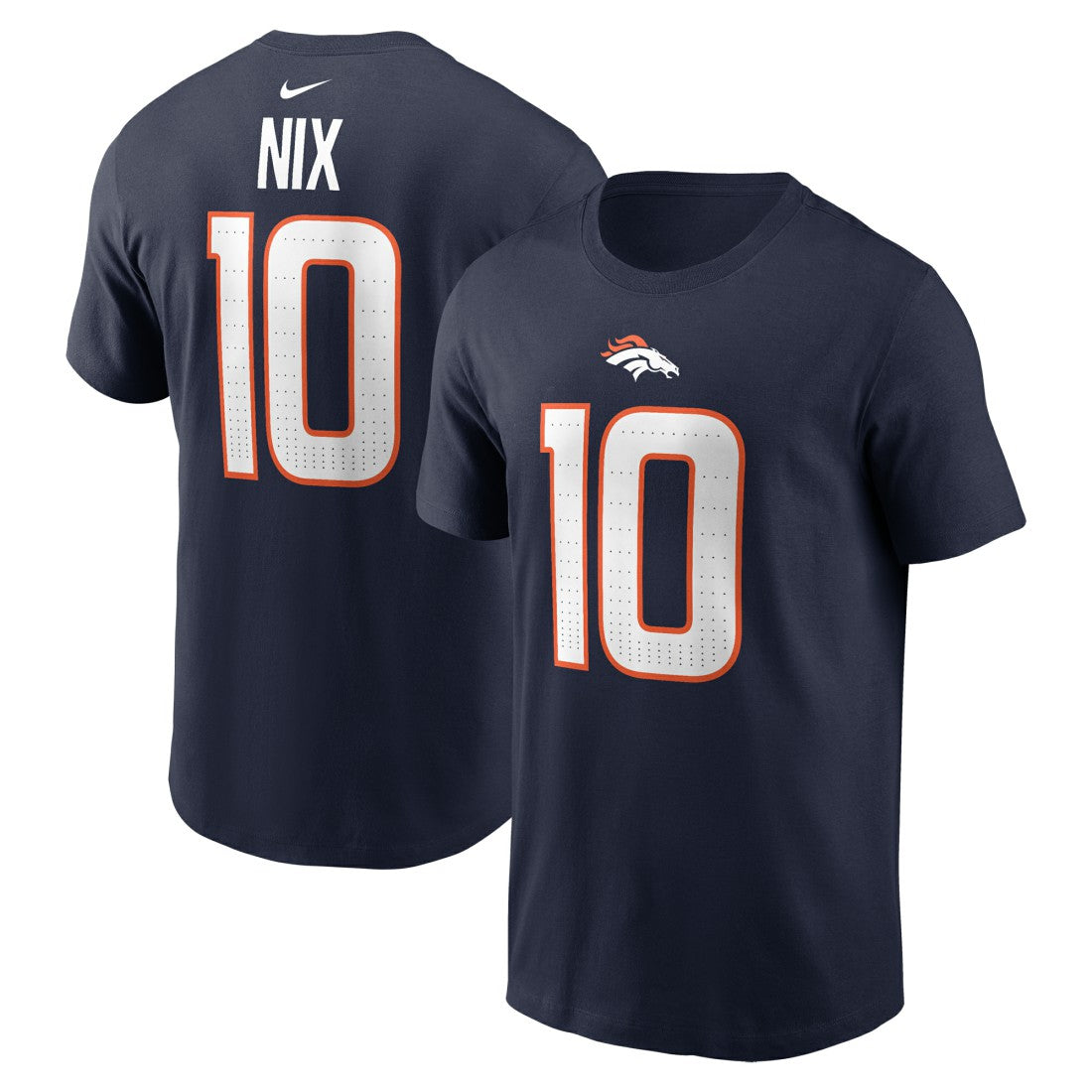 Bo Nix  Player Name & Number T-Shirt - Denver Broncos